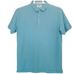 Linksoul (Mens Medium) Tempus Fugit Golf‎ Polo Telluride Golf Shirt Teal Blue